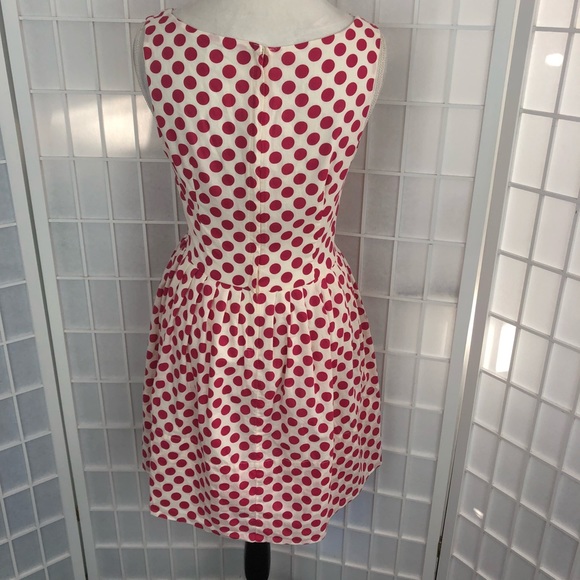Delia’s Cream w Red Polka Dots Cotton Dress M - Picture 6 of 8